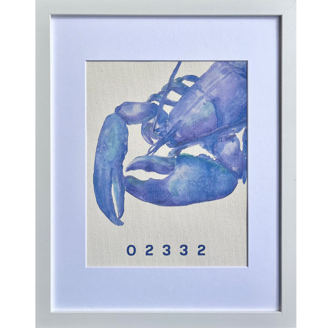 Lobster Watercolor with Customizable Text